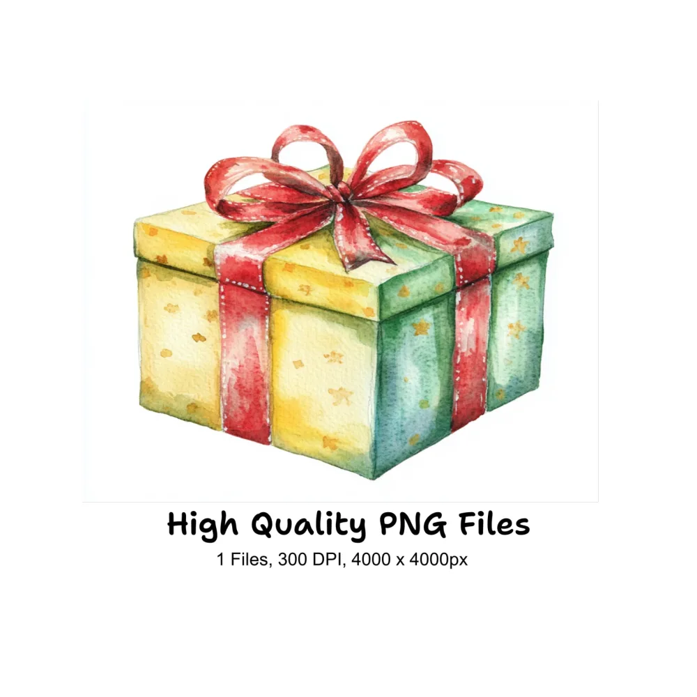 Christmas Gift Box Clipart Bundle