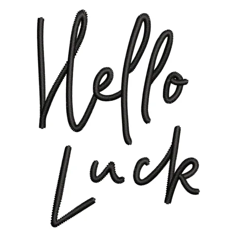Wello Luck Embroidery Design