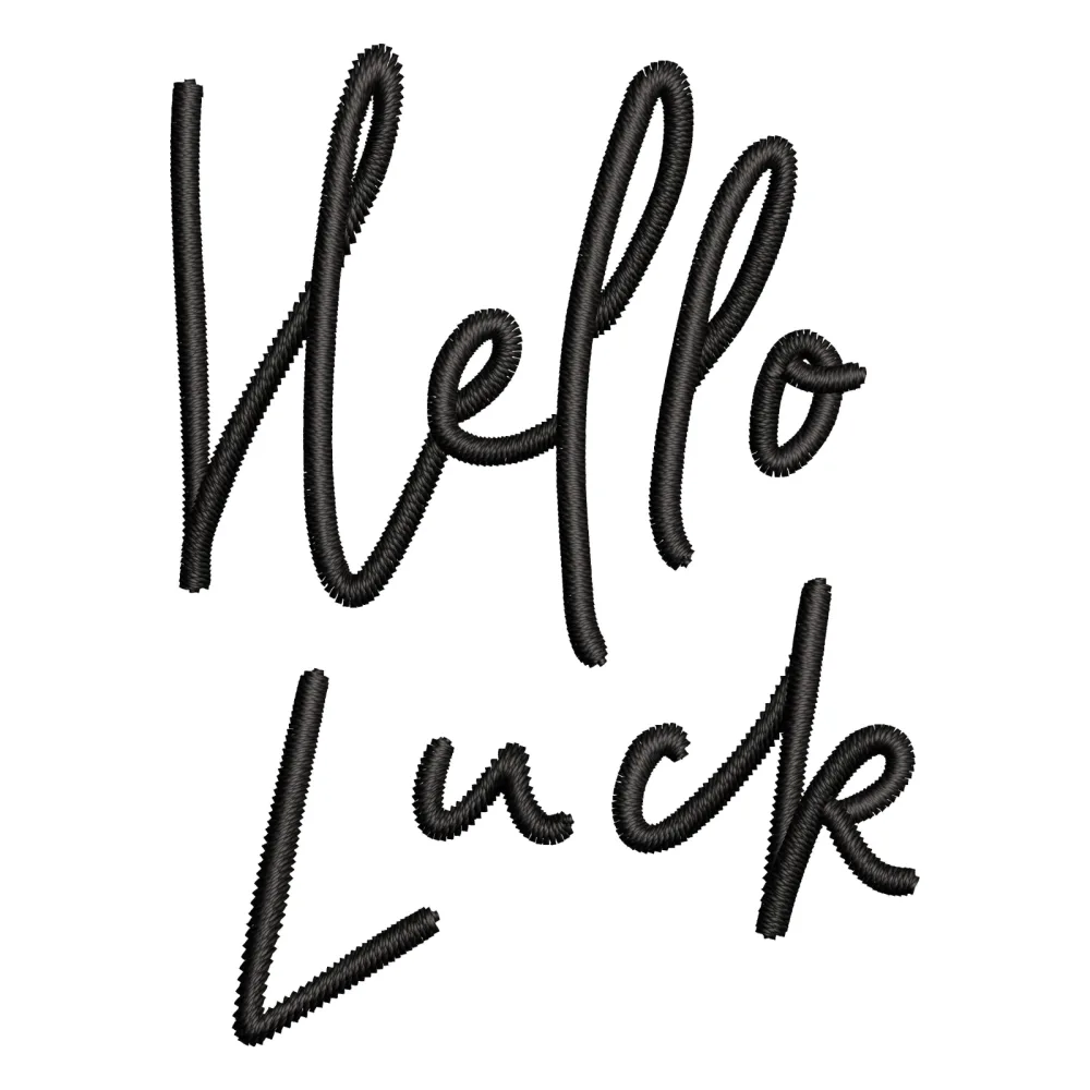 Wello Luck Embroidery Design