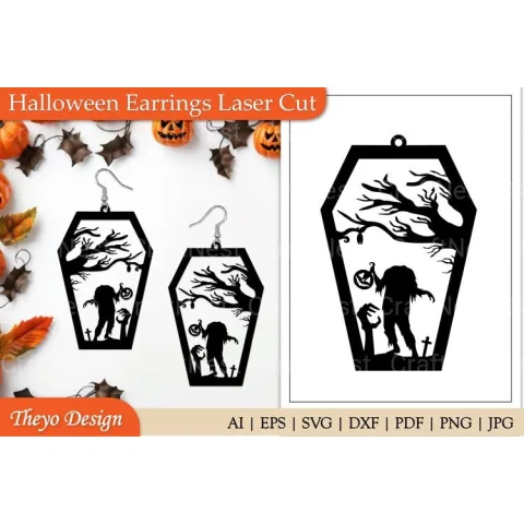 Halloween Earrings SVG Bundle