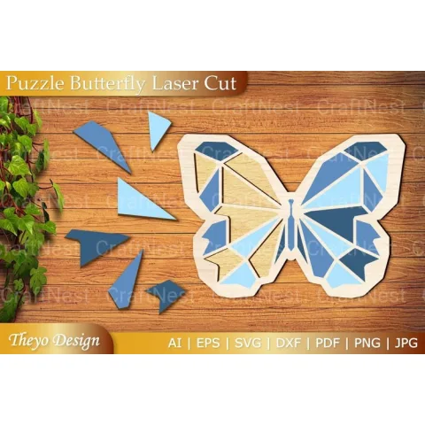 Puzzle Butterfly SVG Bundle