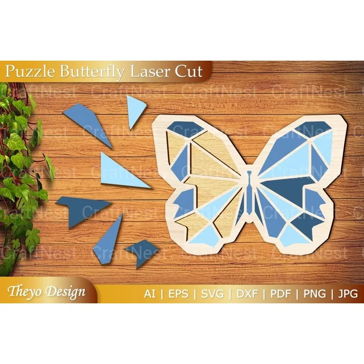 Puzzle Butterfly SVG Bundle