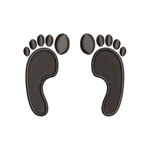 Feet Sketch Embroidery Design