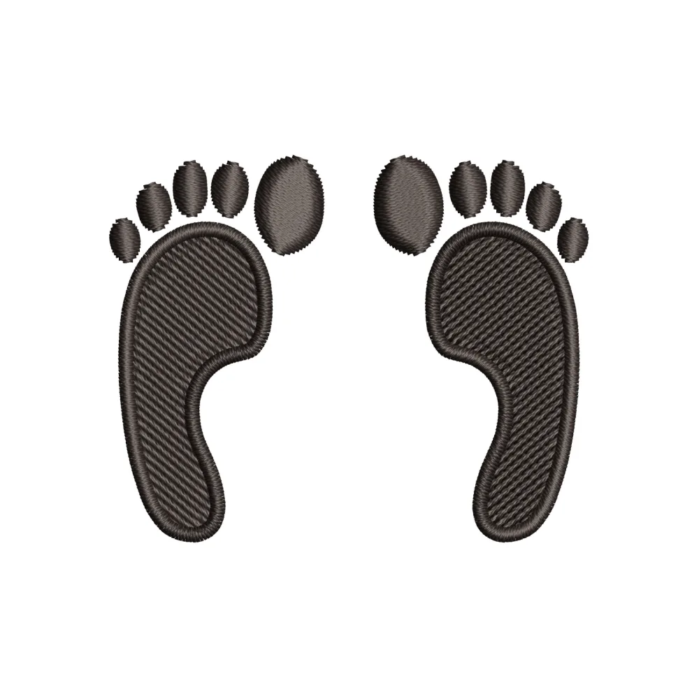Feet Sketch Embroidery Design