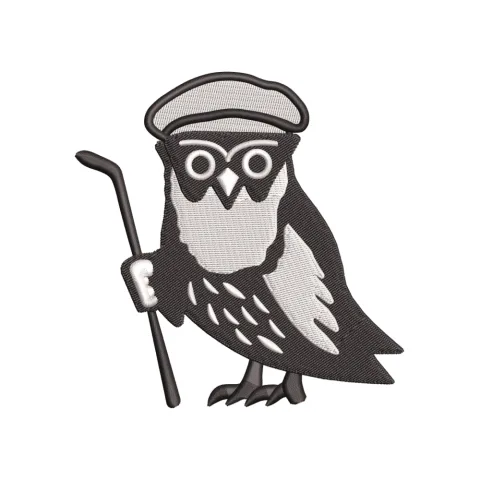 Old Owl Embroidery Design