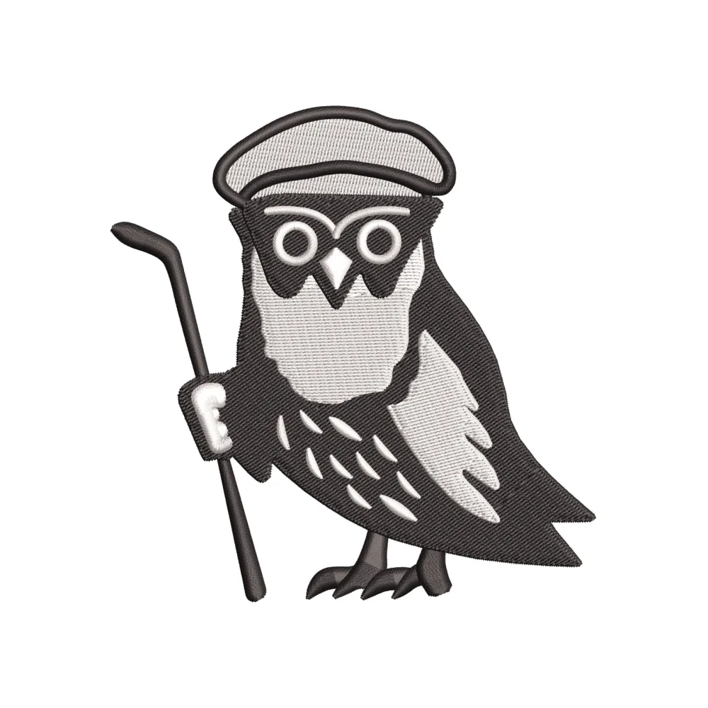 Old Owl Embroidery Design