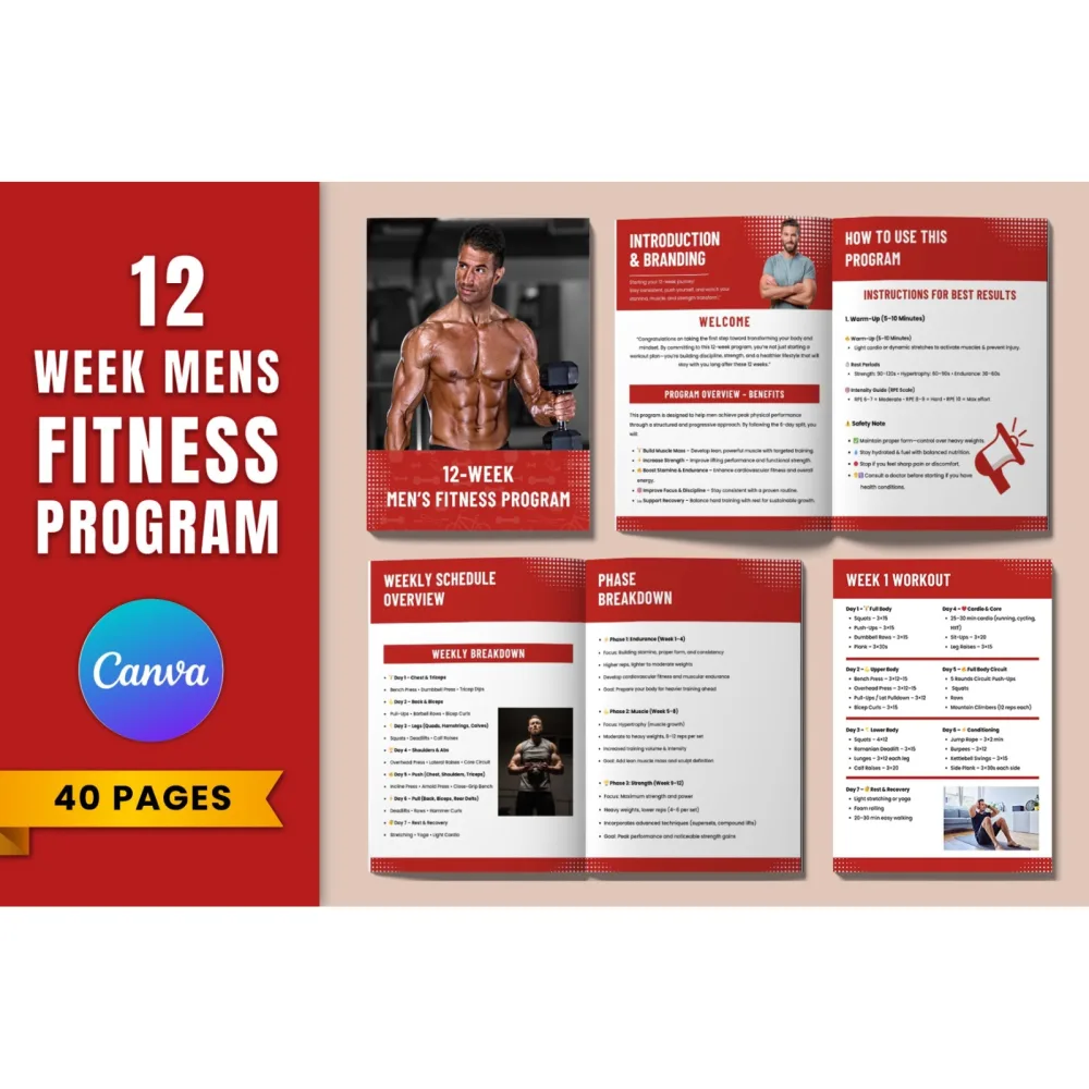 Week Men's Fitness Program Guide