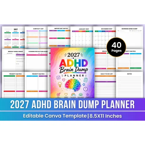 Adhd Brain Dump Planner
