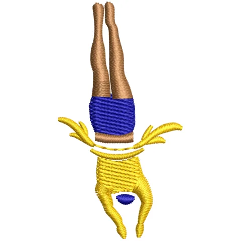 Swimmer Embroidery Design