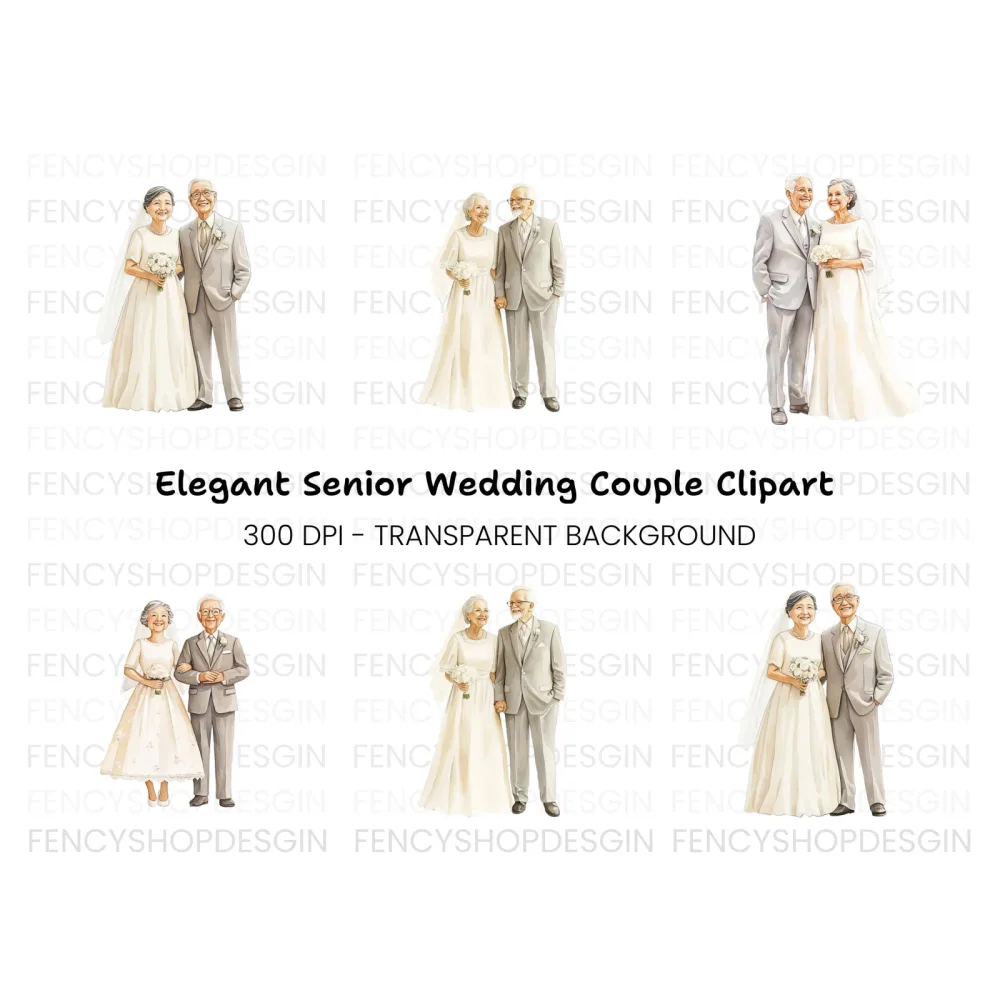 Senior Wedding Day Clipart Bundle