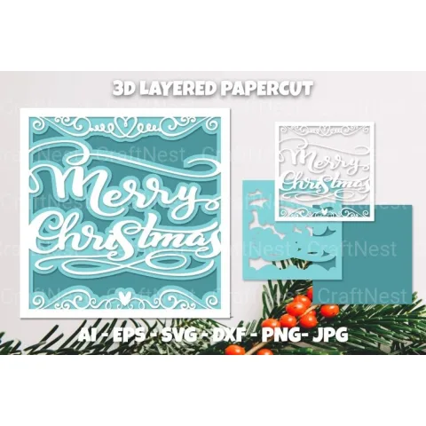 Christmas Layered Papercut SVG Bundle