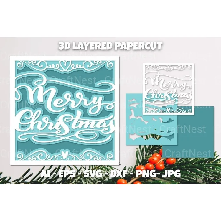 Christmas Layered Papercut SVG Bundle