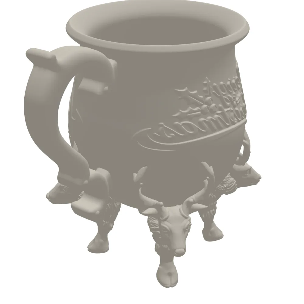 Santas Mug Merry Christmas 3D Print STL File