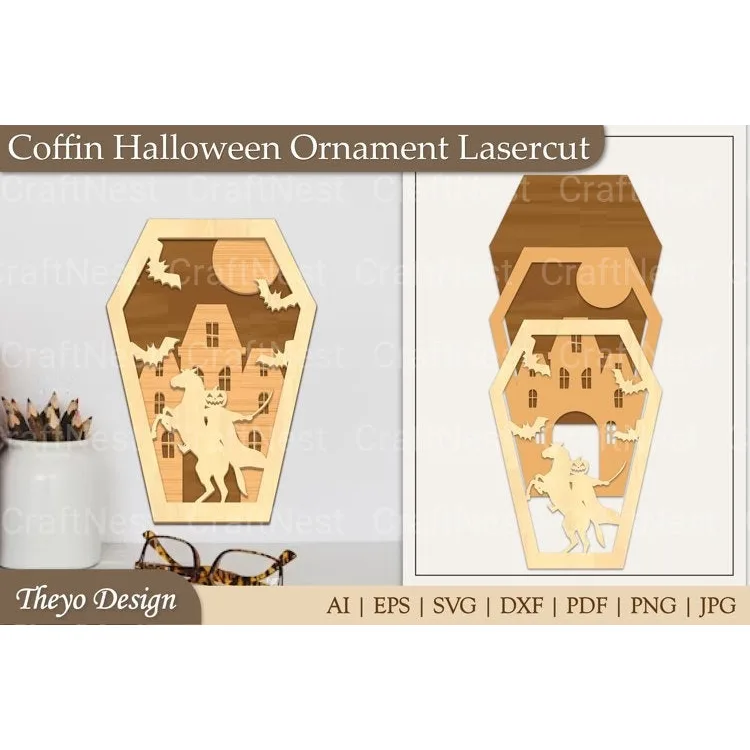 Coffin Ornament SVG Bundle