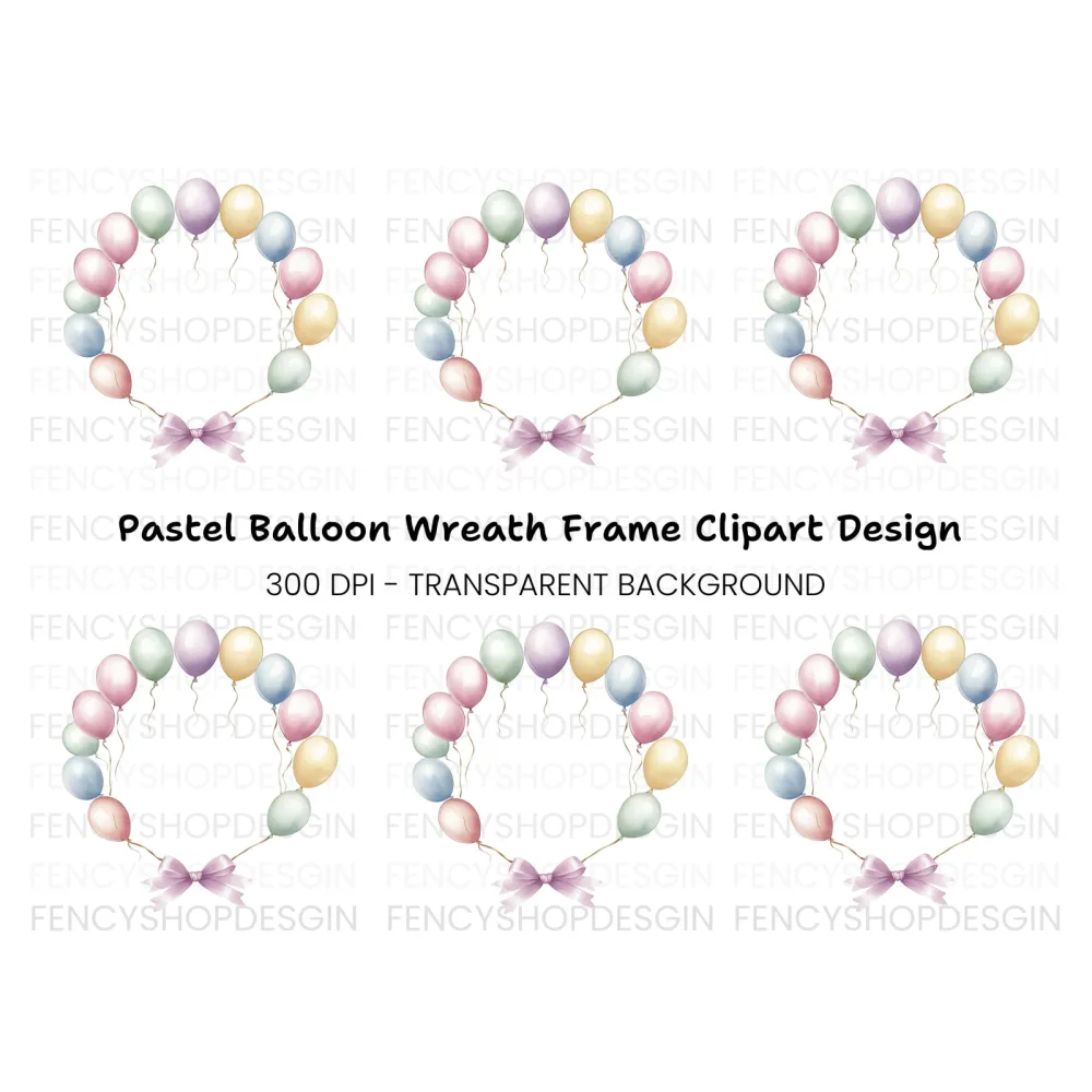 Balloon Frame Clipart Bundle