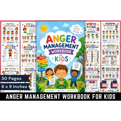 Anger Management For Kids Workbook