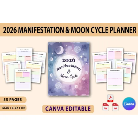 Manifestation Moon Cycle Planner