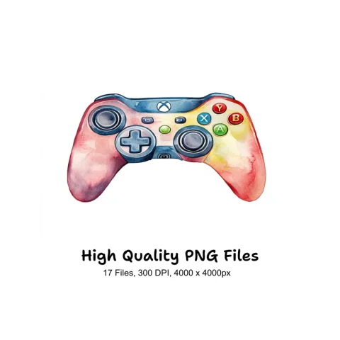 Gaming Controllers Clipart Bundle