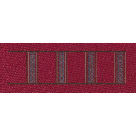 Floral Jacquard Border Gray Lines Embroidery Design