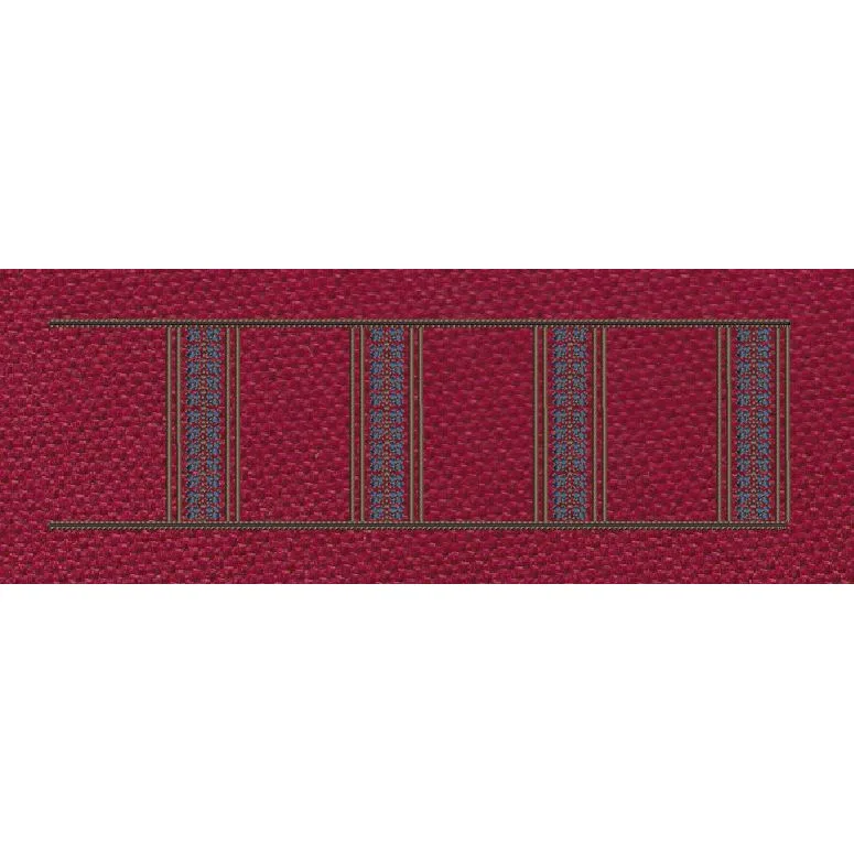 Floral Jacquard Border Gray Lines Embroidery Design