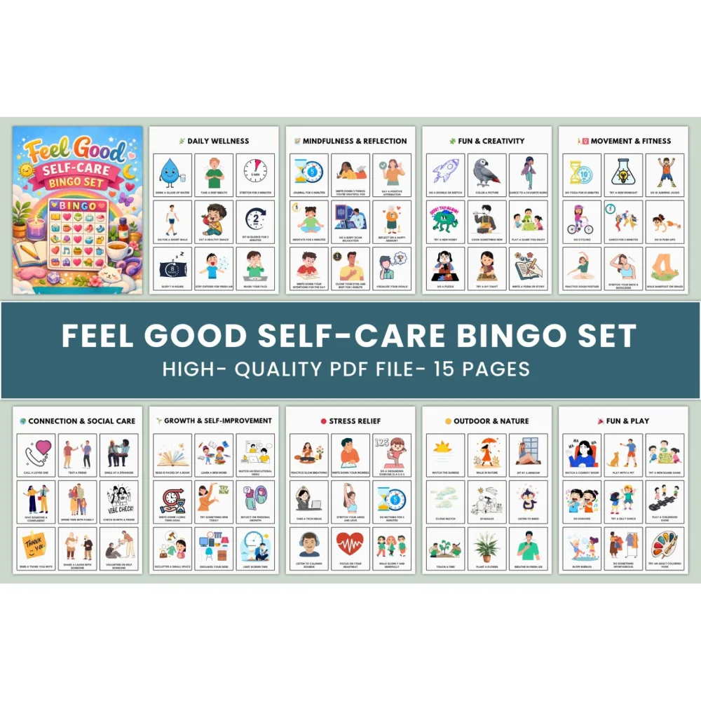 Feel Good Self Care Bingo Book