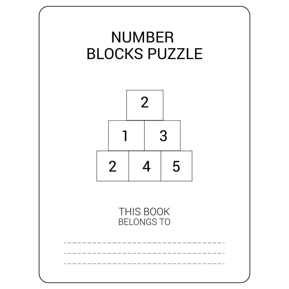 Space Number Blocks Puzzle Book for Kids