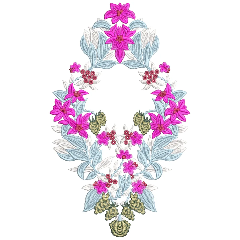 Phool Frame Embroidery Design