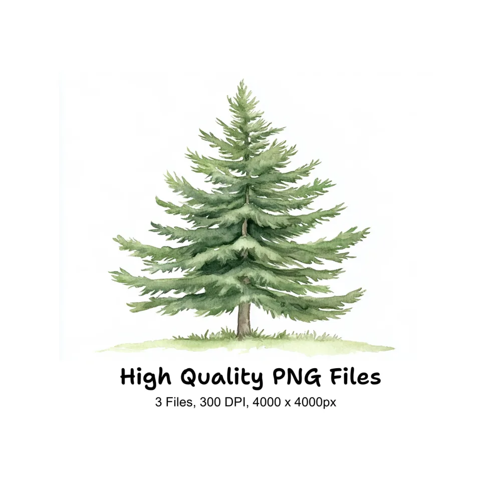 Pine Tree Clipart Bundle