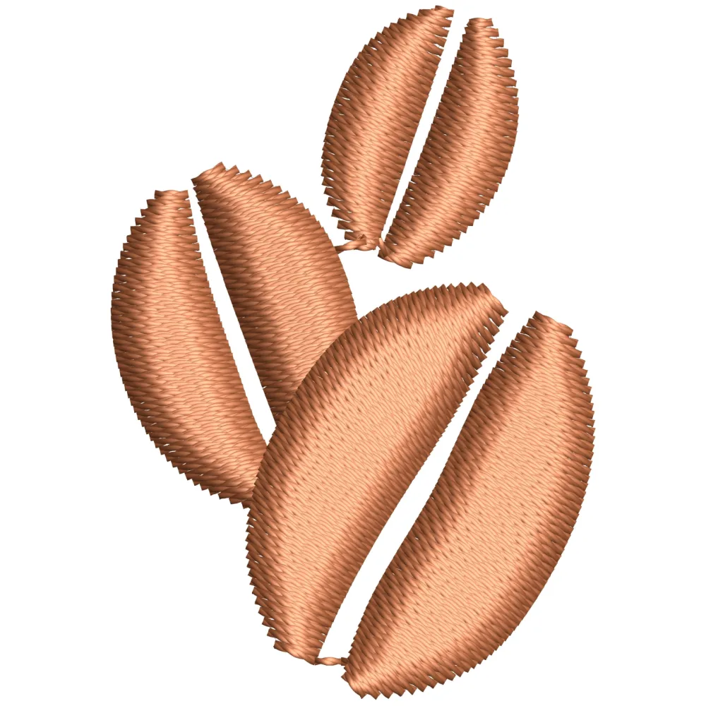 Coffee Beans Embroidery Design