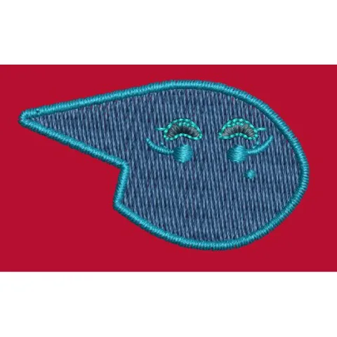 Crying Drop Embroidery Design