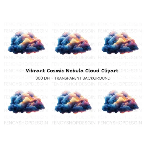 Mystical Cloud Illustration Clipart Bundle