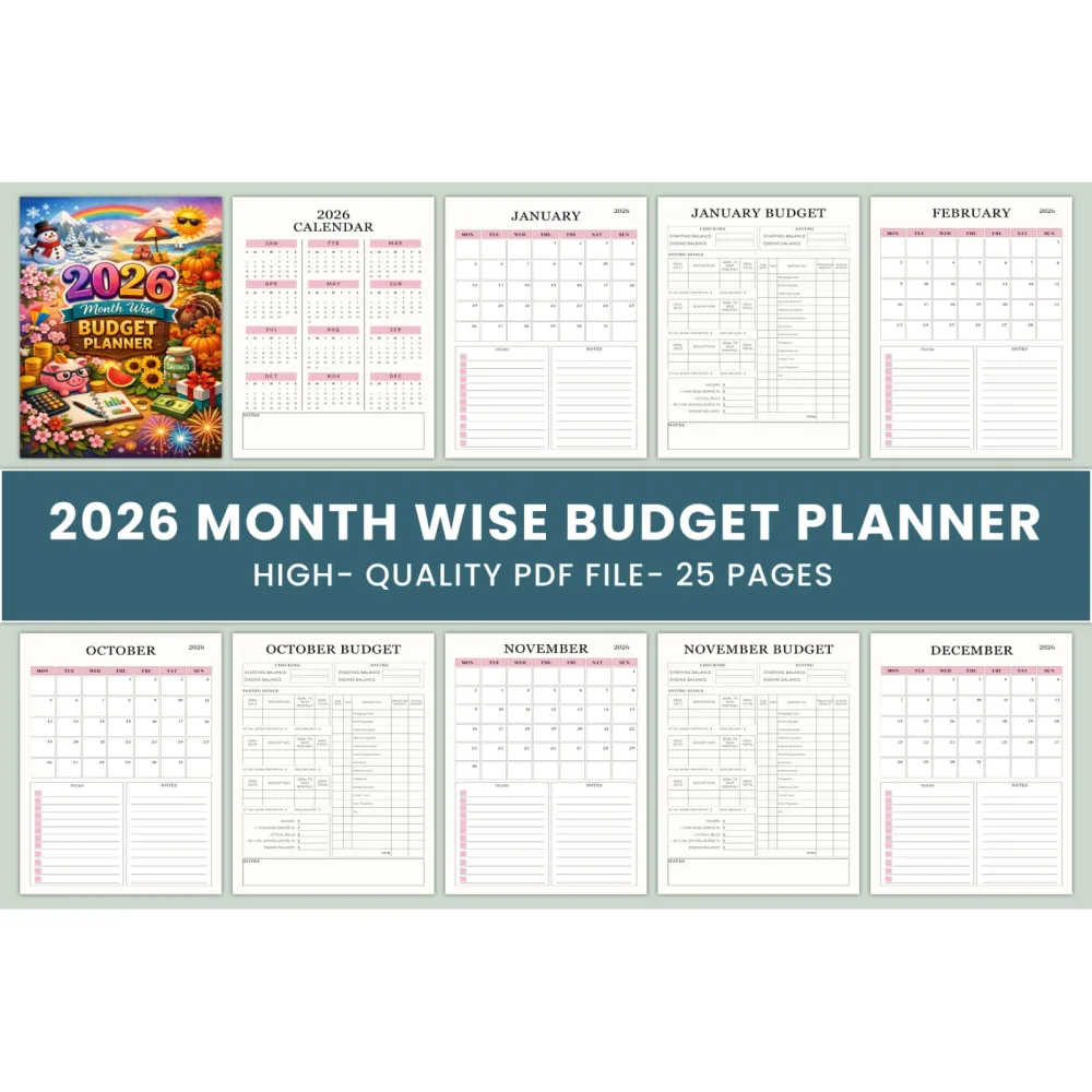 Month Wise Budget Planner