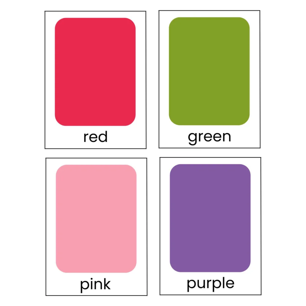 Basic Color Flashcards for Kids
