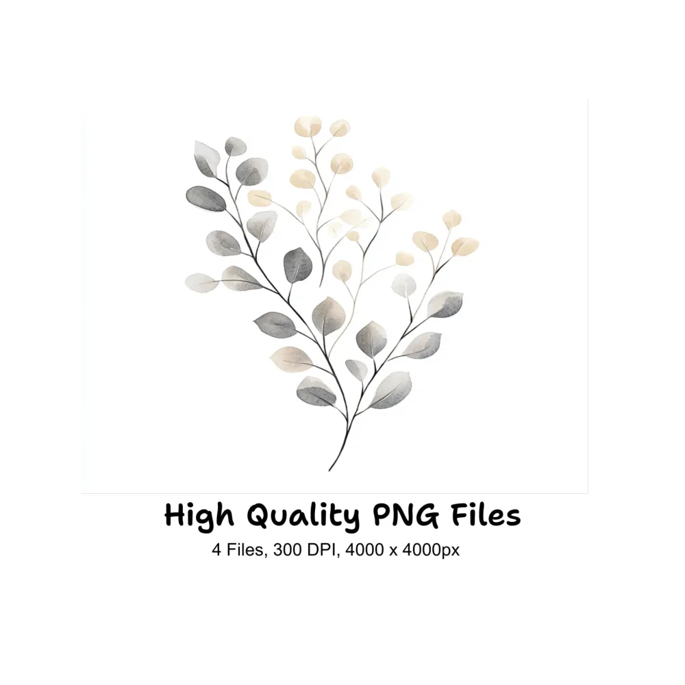 Eucalyptus Willow Clipart Bundle