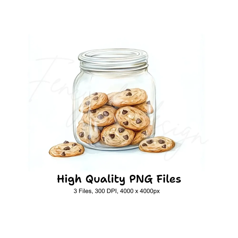 Cookies in Glass Jar Clipart Bundle