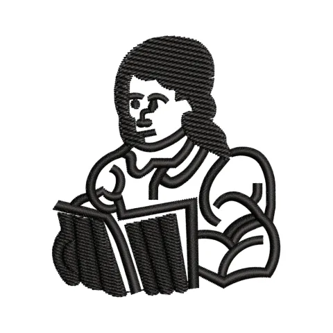 Book Reading Embroidery Design