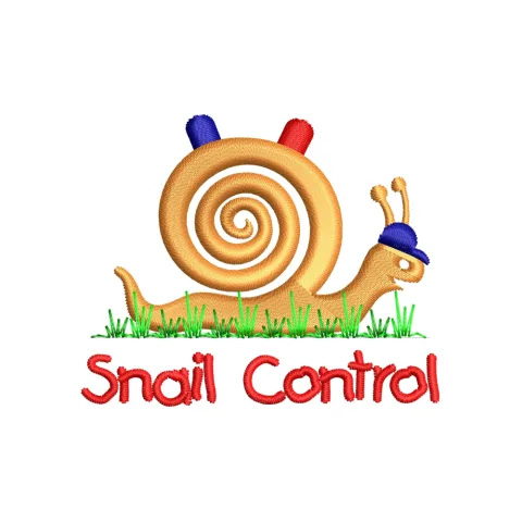 Snail Control Embroidery Design