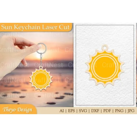 Sun Keychain SVG Bundle
