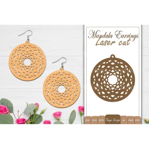 Earrings Mandala SVG Bundle
