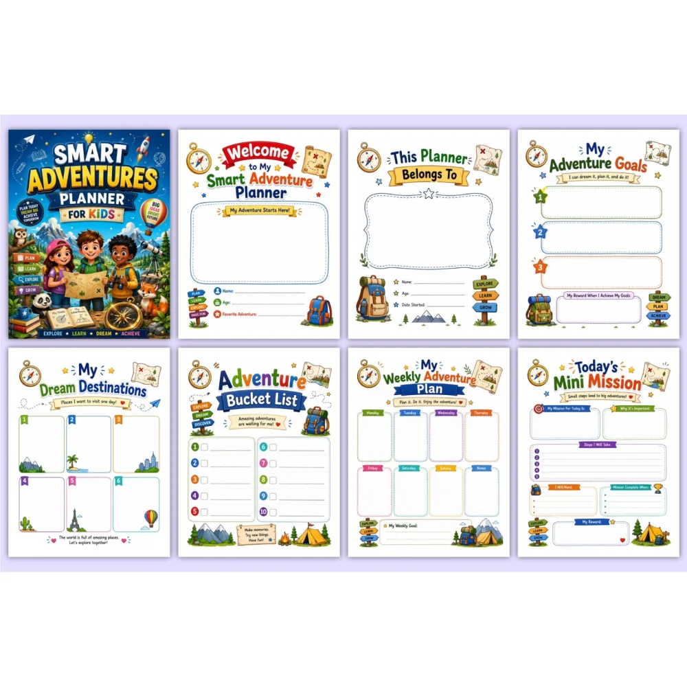 Smart Adventures For Kids Planner