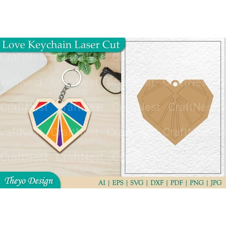 Love Keychain SVG Bundle
