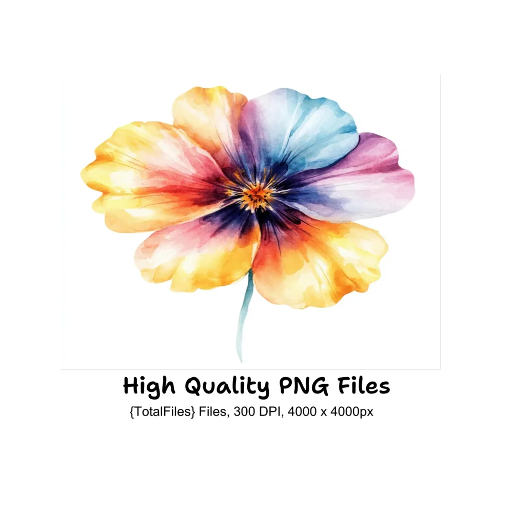 Vibrant Floral Clipart Bundle