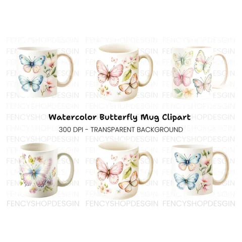 Butterfly Themed Designs Clipart Bundle