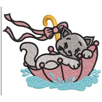 Cat H Embroidery Design