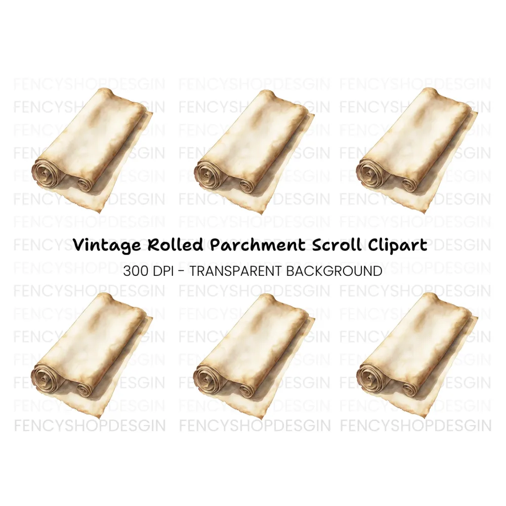Vintage Scroll Clipart Bundle