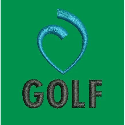 Stylized Golf Lettering Embroidery Design