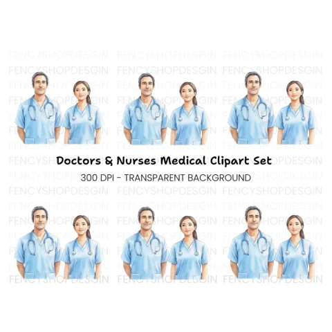 Medical Professionals Clipart Bundle