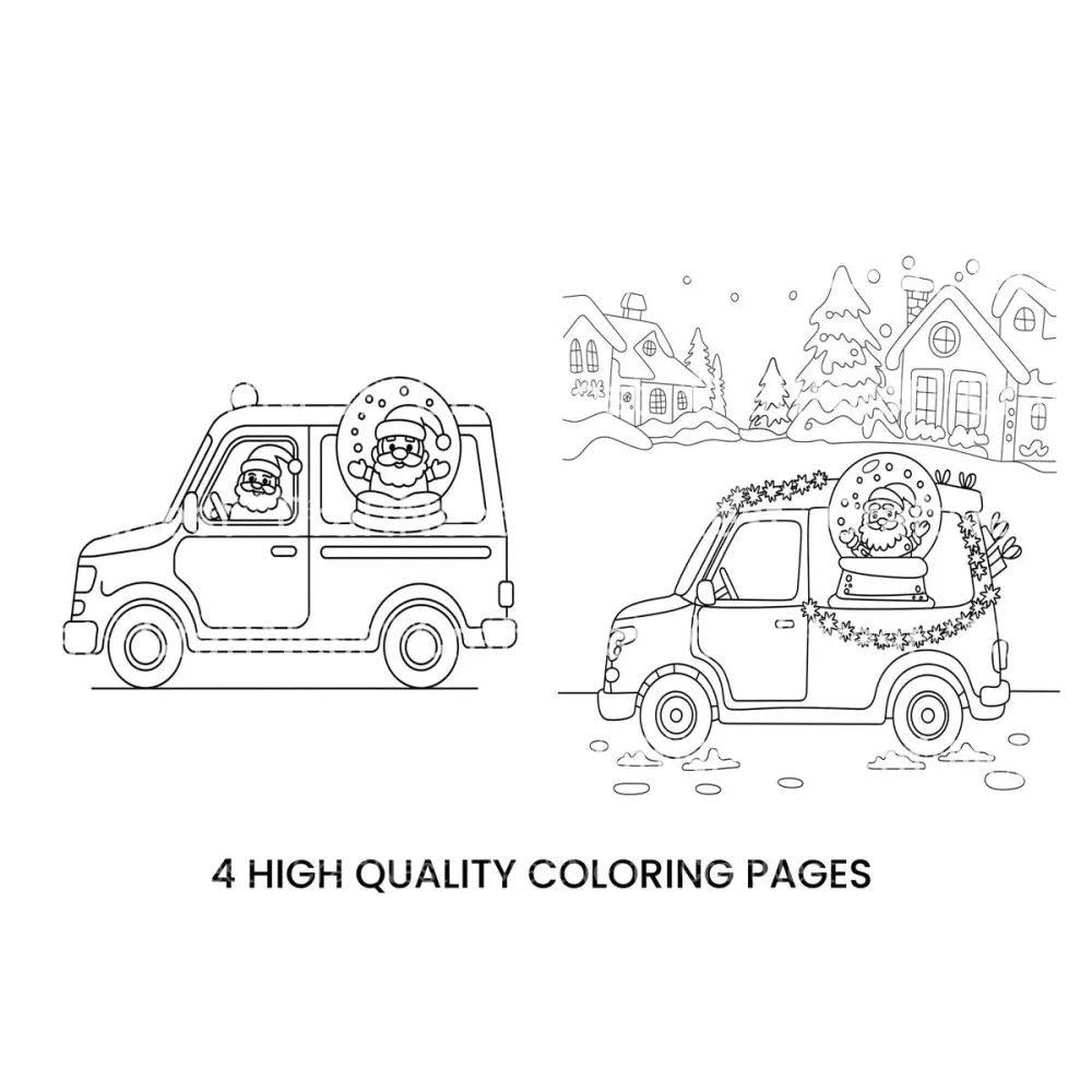 Santa Delivery Van Coloring Books