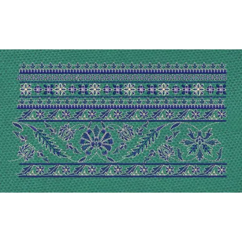 Floral Jacquard Woven Purple Embroidery Design