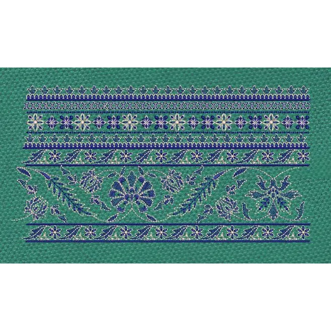 Floral Jacquard Woven Purple Embroidery Design